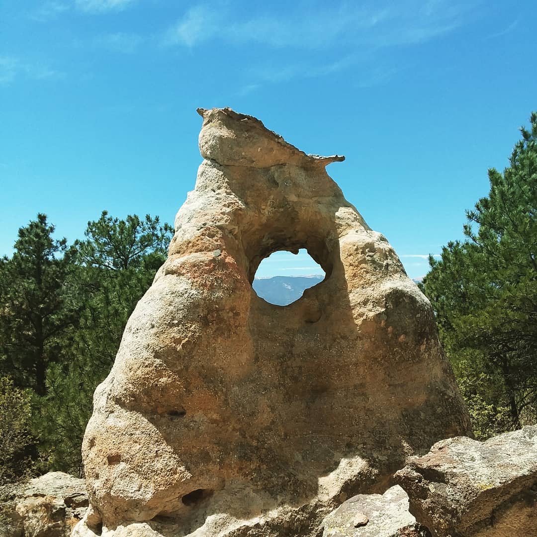 A Window Always Open On The Mountain... #aliengeology #mountainformations #beingoutside